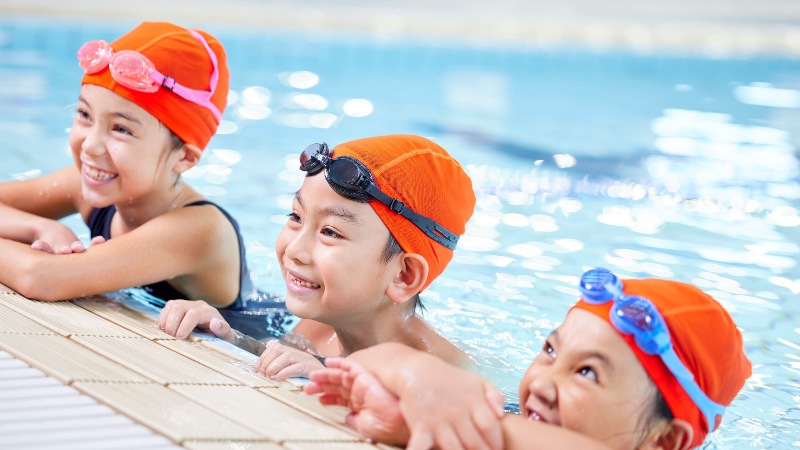 Young swimmers in the pool