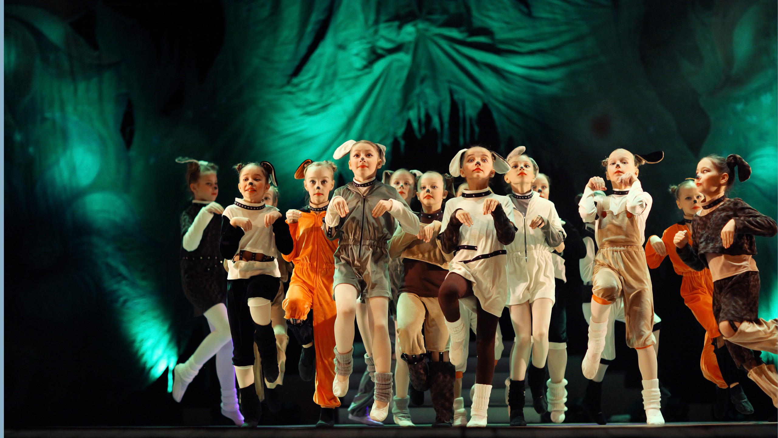 Children performing on stage